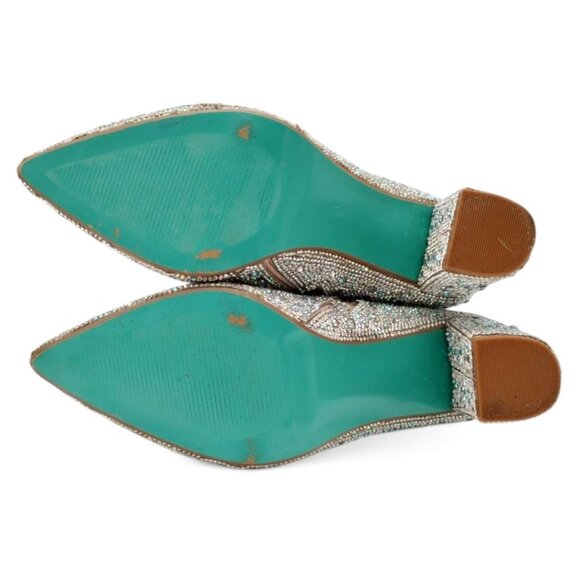 Betsey Johnson Size 8 Cady Rhinestones Embellished Block Heel Ankle Booties - Picture 15 of 15